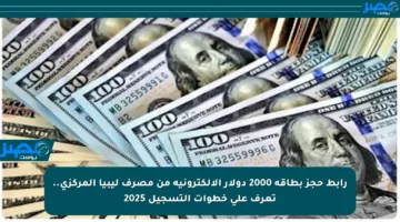 رابط حجز بطاقة 2000 دولار الإلكترونية من مصرف ليبيا المركزي.. تعرف على خطوات التسجيل 2025